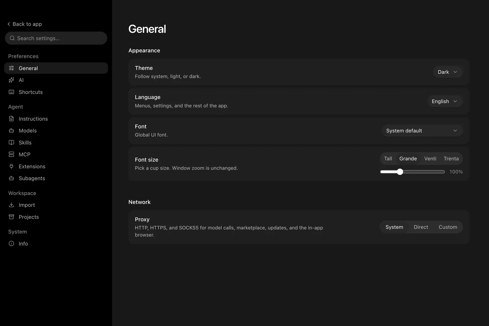 Basics in the dark theme
