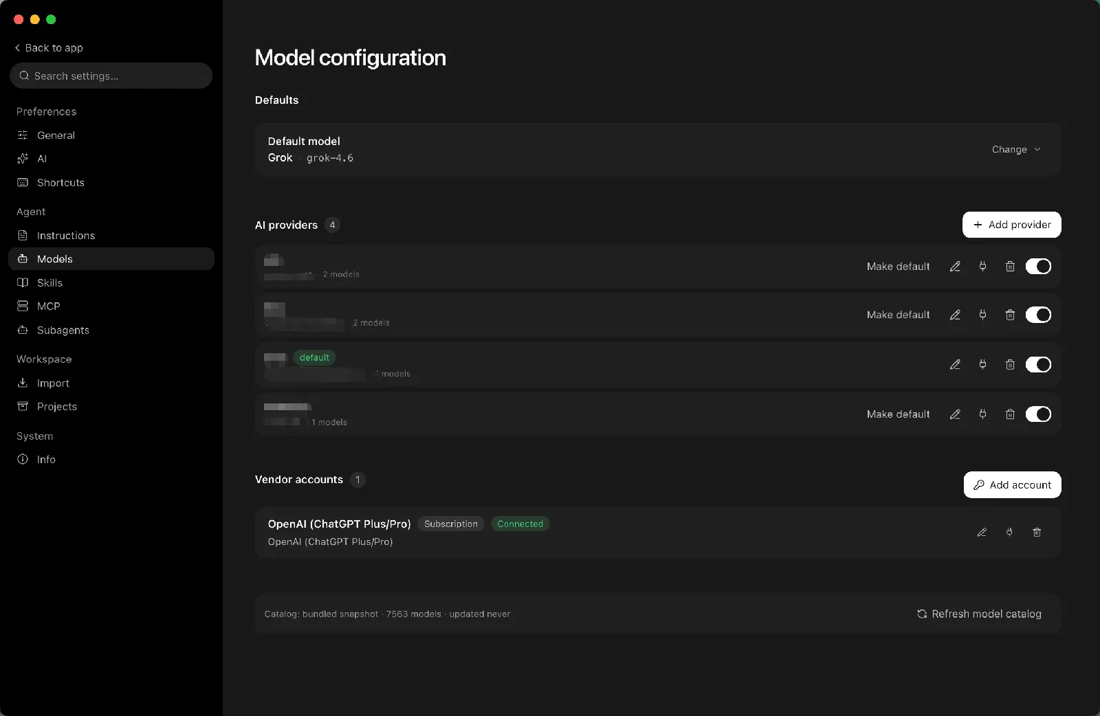 Model switching